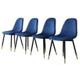 thumbnail image 1 of Roundhill Furniture Lassan Contemporary Fabric Dining Chairs, Set of 4, Blue, 1 of 14