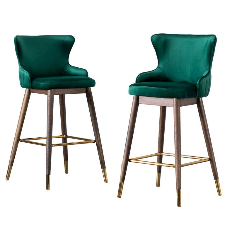 Leland fabric upholstered counter height wingback stools hotsell