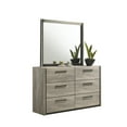 thumbnail image 1 of Roundhill Furniture Lenca 6-Drawer Dresser with Mirror - Weathered Gray, 1 of 7