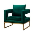 thumbnail image 1 of Roundhill Furniture Lenola Contemporary Upholstered Accent Arm Chair, Green, 1 of 15