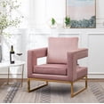 thumbnail image 1 of Roundhill Furniture Lenola Contemporary Upholstered Accent Arm Chair, Pink, 1 of 16