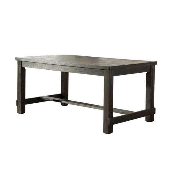 Roundhill Furniture Lotusville Antique Black Finish Rectangular Wood Dining Table