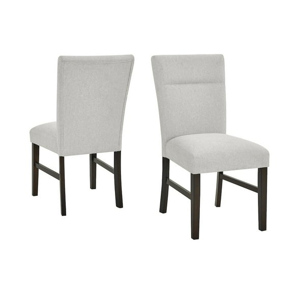 Roundhill Furniture Madison Contemporary Upholstered Dining Chairs,Set of 2,Gray