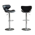 thumbnail image 1 of Roundhill Masaccio Cushioned Leatherette Upholstery Airlift Adjustable Swivel Barstool with Chrome Base, Set of 2, Multiple Colors Available, 1 of 8