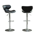 thumbnail image 1 of Roundhill Furniture Masaccio Faux Leather Swivel Bar Stool in Black (Set of 2), 1 of 2