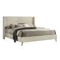 thumbnail image 1 of Roundhill Furniture Mavela Wide Wale Corduroy Upholstery Panel King Bed, Cream, 1 of 4