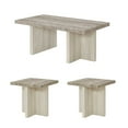 thumbnail image 1 of Roundhill Furniture 3-Piece Coffee Table Set, Coffee Table, Two End Tables, Weathered Gray and Beige, 1 of 12
