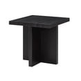 thumbnail image 1 of Roundhill Furniture Mchome Square End Table, Nightstand, Black Finish, 1 of 9