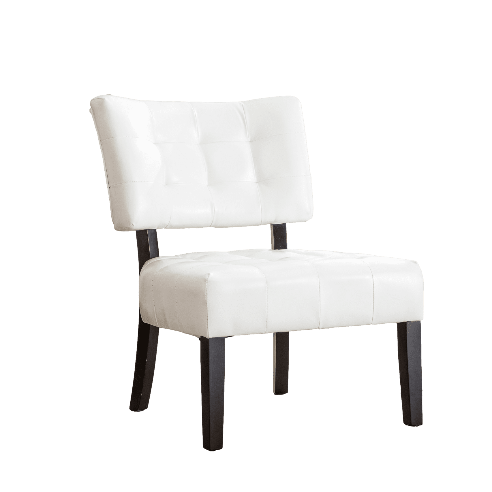 Roundhill Blended Leather Tufted Accent Chair with Oversized Seating, Multiple Colors Available