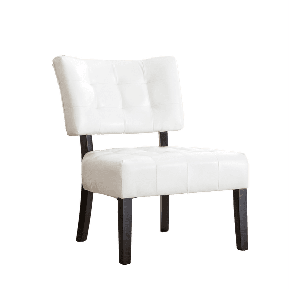 Roundhill Blended Leather Tufted Accent Chair with Oversized Seating, Multiple Colors Available