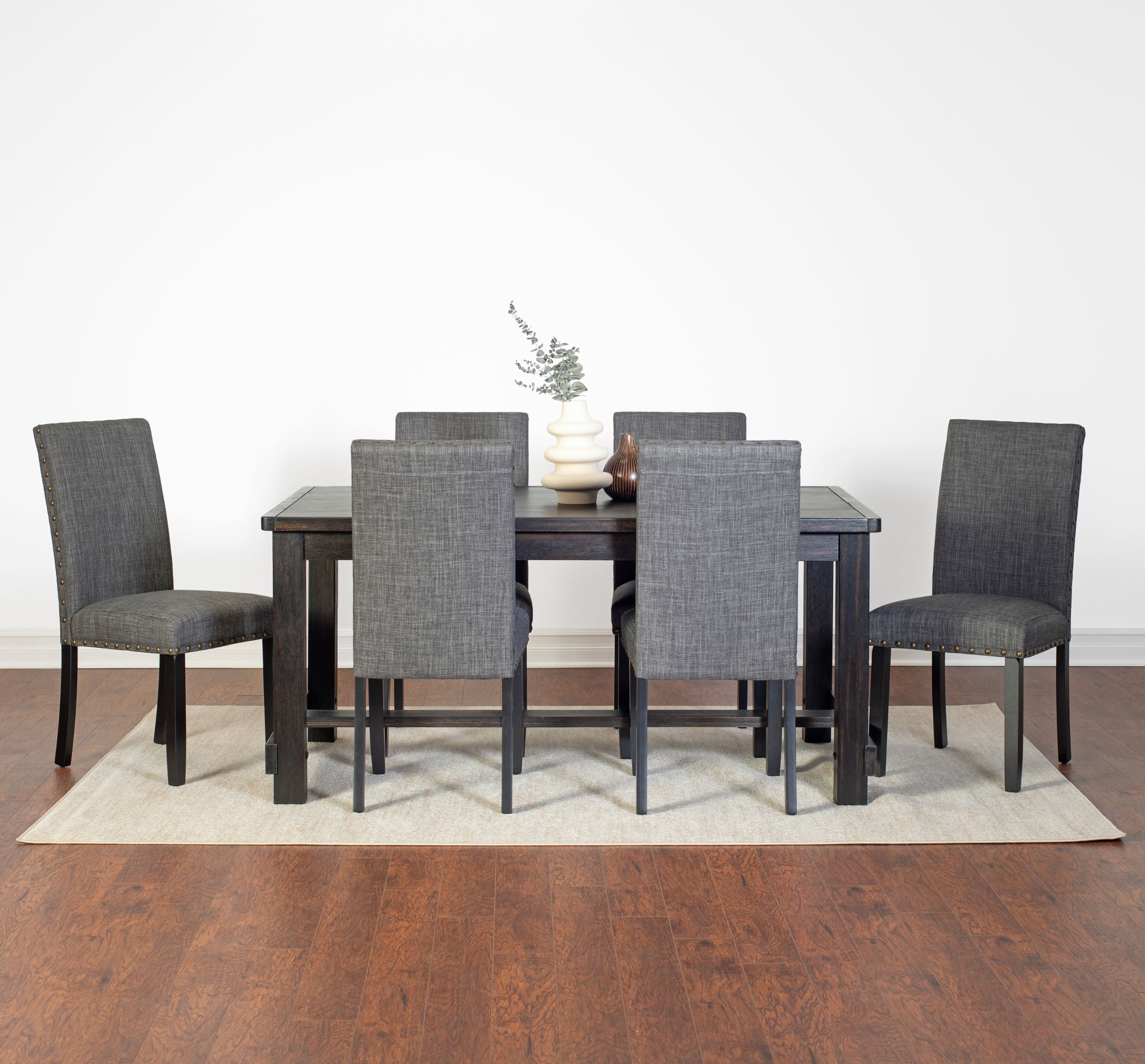 Roundhill Furniture Muzzi Contemporary 7Piece Dining Set, Dining Table