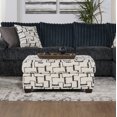 thumbnail image 1 of Roundhill Furniture Nason Geometric Patterned Ottoman, Racetrack Tar, 1 of 1