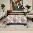 thumbnail image 1 of Roundhill Furniture Nexus Geometric Accent Fabric Cocktail Ottoman, Galactic Parchment, 1 of 7