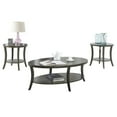 thumbnail image 1 of Roundhill Furniture Perth 3Pc Oval Coffee Table and End Table Set in Gray, 1 of 6