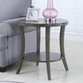 thumbnail image 1 of Roundhill Furniture Perth Contemporary Oval Shelf End Table, Gray, 1 of 7