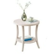 thumbnail image 1 of Roundhill Furniture Perth Round End Table with Shelf, Pink, 1 of 7