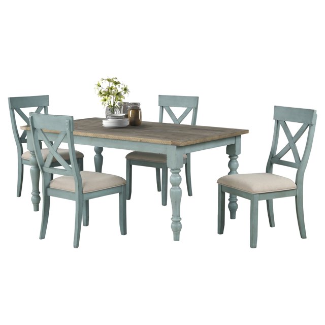 Roundhill Furniture Prato 5 Piece Dining Table Set