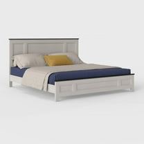 Roundhill Furniture Realynn Panel Bed, Off-White Finish, King