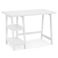 thumbnail image 1 of Roundhill Furniture Redina Contemporary Wood Writing Desk with Storage, White, 1 of 4