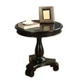 thumbnail image 1 of Roundhill Furniture Rene Round Wood Pedestal Side Table, White, 1 of 3