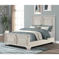 thumbnail image 1 of Renova Distressed Parchment Wood Panel Bed, Queen, 1 of 6