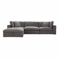 thumbnail image 1 of Roundhill Furniture Rivas Contemporary 4-Piece Sectional Sofa - Graphite, 1 of 9