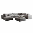 thumbnail image 1 of Roundhill Furniture Rivas Contemporary 8-Piece U-Sectional Sofa with Two Ottomans - Graphite, 1 of 6