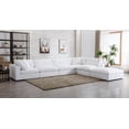 thumbnail image 1 of Roundhill Furniture Rivas Contemporary Sectional Sofa, White Polyester Blend, 1 of 9