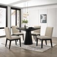 thumbnail image 1 of Roundhill Furniture Rocco 5 Piece Contemporary MDF & Wood Dining Table Set, Ebony, 1 of 19