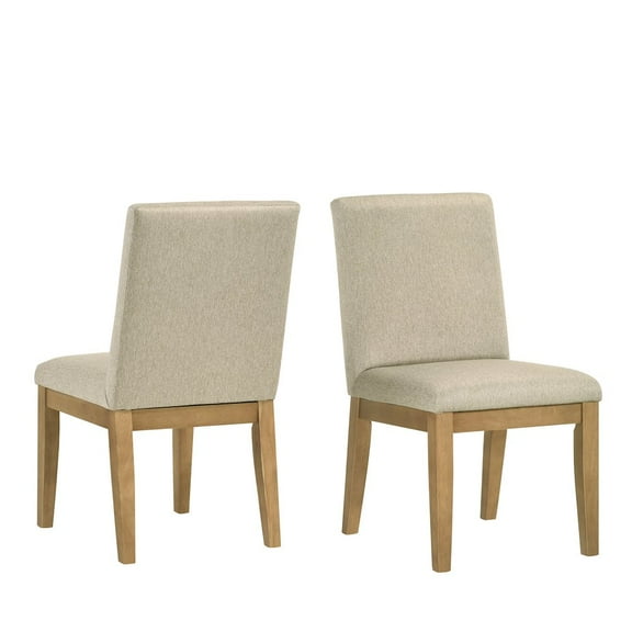 Roundhill Furniture Rocco Contemporary Solid Wood Dining Chairs, Set of 2, Driftwood