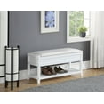 thumbnail image 1 of Roundhill Furniture Rouen Storage Bench, White, 1 of 6
