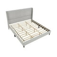thumbnail image 1 of Roundhill Furniture Rozitta Upholstered Wingback Platform Bed, King, 1 of 5