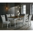 thumbnail image 1 of Roundhill Furniture Salines 31'' Height 7 Piece Dining Set, Rustic White and Oak, 1 of 10