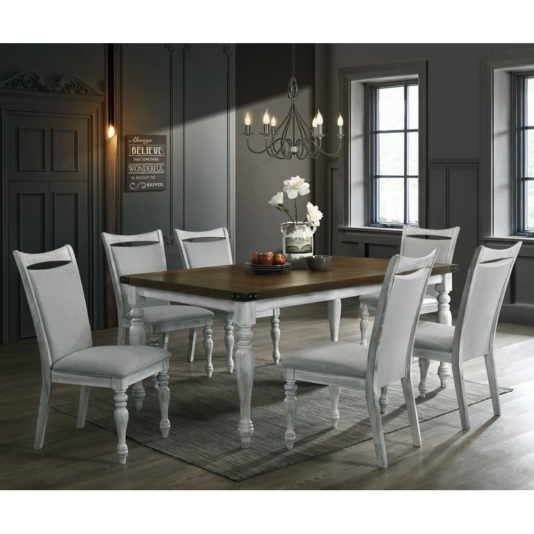 Roundhill Furniture Salines 31'' Height Piece Dining Set, Rustic