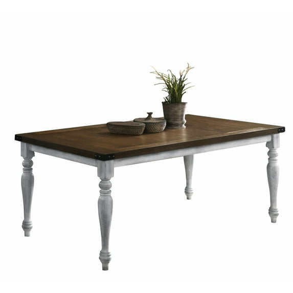 Roundhill Furniture Salines Two-tone Dining Table