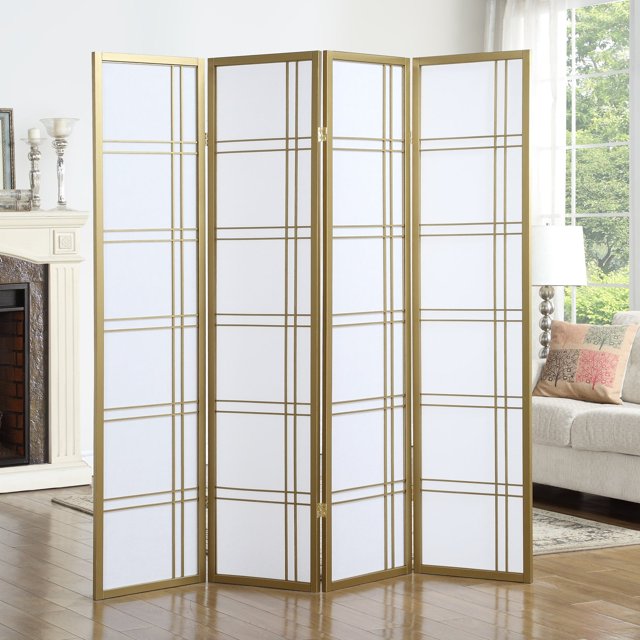 Roundhill Furniture Seto 4 Panel Room Divider Screen
