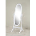 thumbnail image 1 of Roundhill Furniture Traditional Queen Anna Style Wood Floor Cheval Mirror, White Finish, 1 of 3