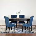 thumbnail image 1 of Roundhill Furniture Vanzo Contemporary 5-Piece Dining Set, Dining Table with 4 Stylish Chairs, Blue, 1 of 10