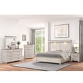 thumbnail image 1 of Roundhill Furniture Walcott 5-Piece Bedroom Set with Touch LED Lighting, Weathered Dusty-taupe Finish, King, 1 of 10