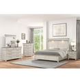 thumbnail image 1 of Roundhill Furniture Walcott 5-Piece Bedroom Set with Touch LED Lighting, Weathered Dusty-taupe Finish, Queen, 1 of 8