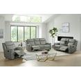 thumbnail image 1 of Roundhill Furniture Wesley 3-Piece Transitional Living Room Reclining Set, Sofa Loveseat and Recliner, Gray, 1 of 15