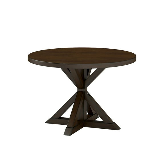 Roundhill Furniture Windvale Cross-Buck Base Dining Table