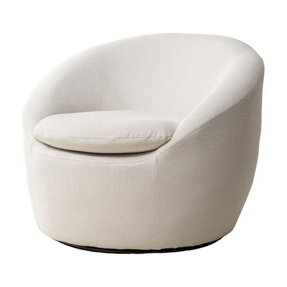 Roundhill Furniture Winnie Modern Barrel Chair, 360° Swivel