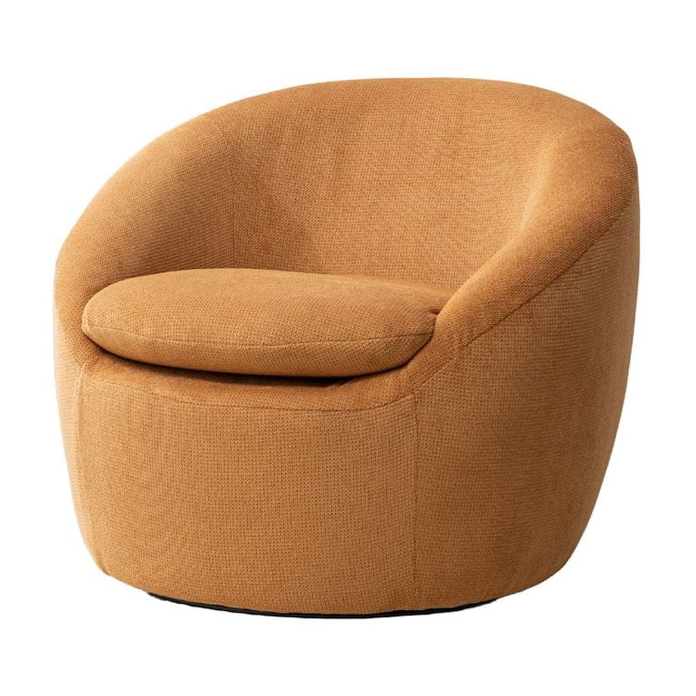 Roundhill Furniture Winnie Modern Barrel Chair, 360° Swivel