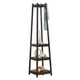 thumbnail image 1 of Roundhill Vassen Coat Rack With 3-Tier Storage Shelves, Espresso, 1 of 5