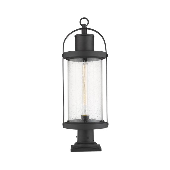 Roundhouse 1 Light Outdoor Pier Mounted Fixture Clear Seedy