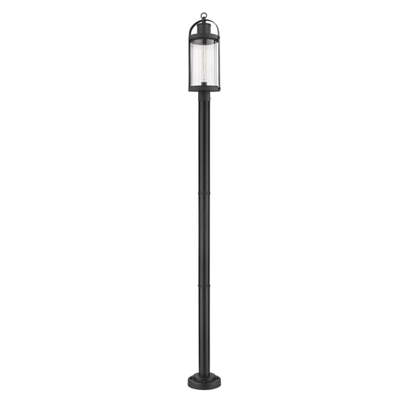 Roundhouse 1 Light Outdoor Post Mounted Fixture Clear Seedy
