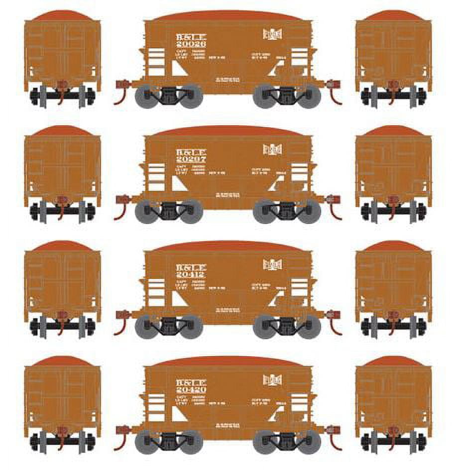 Roundhouse 87097 HO Bessemer & Lake Erie 24' Ribbed Ore Car w/Load 1 (4)