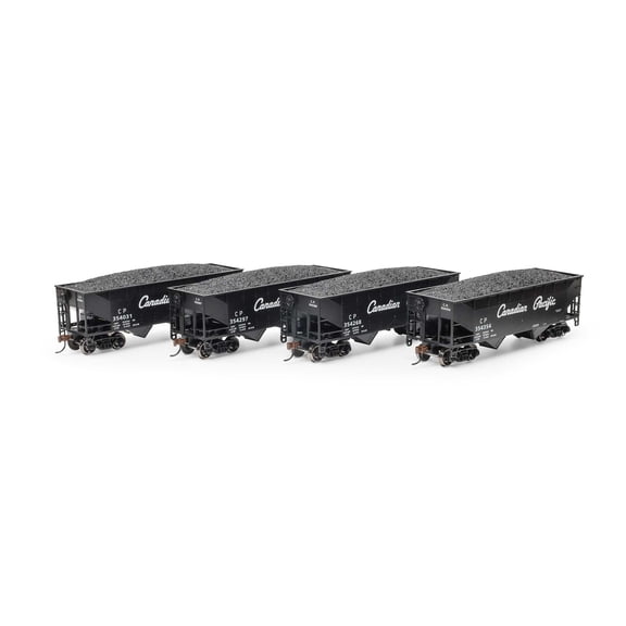 Roundhouse HO RND 34' 2-Bay Offset Hopper w/Coal Load CP #354031/354268/354297/354354 4 RND-1038