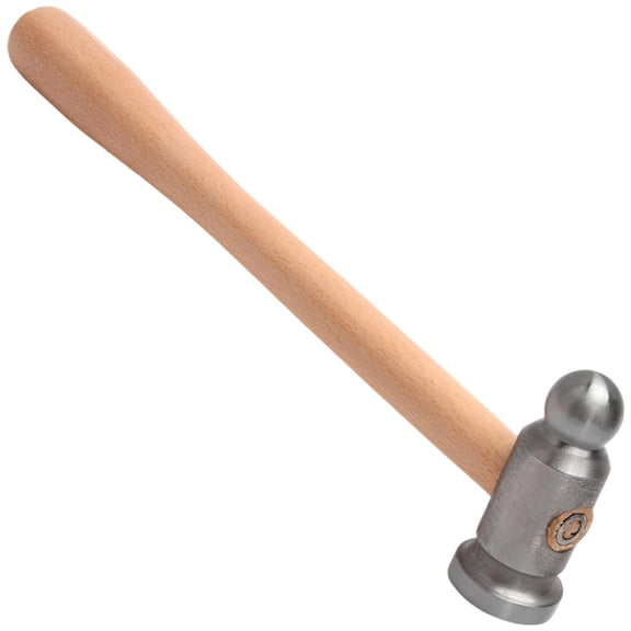 Rounding Hammer with Large Head, Ball Peen Metal & Comfortable Ash Hardwood Handle, Dual Sided Small Hammer for Blacksmithing, Woodworking, Home Product Installation and Repair